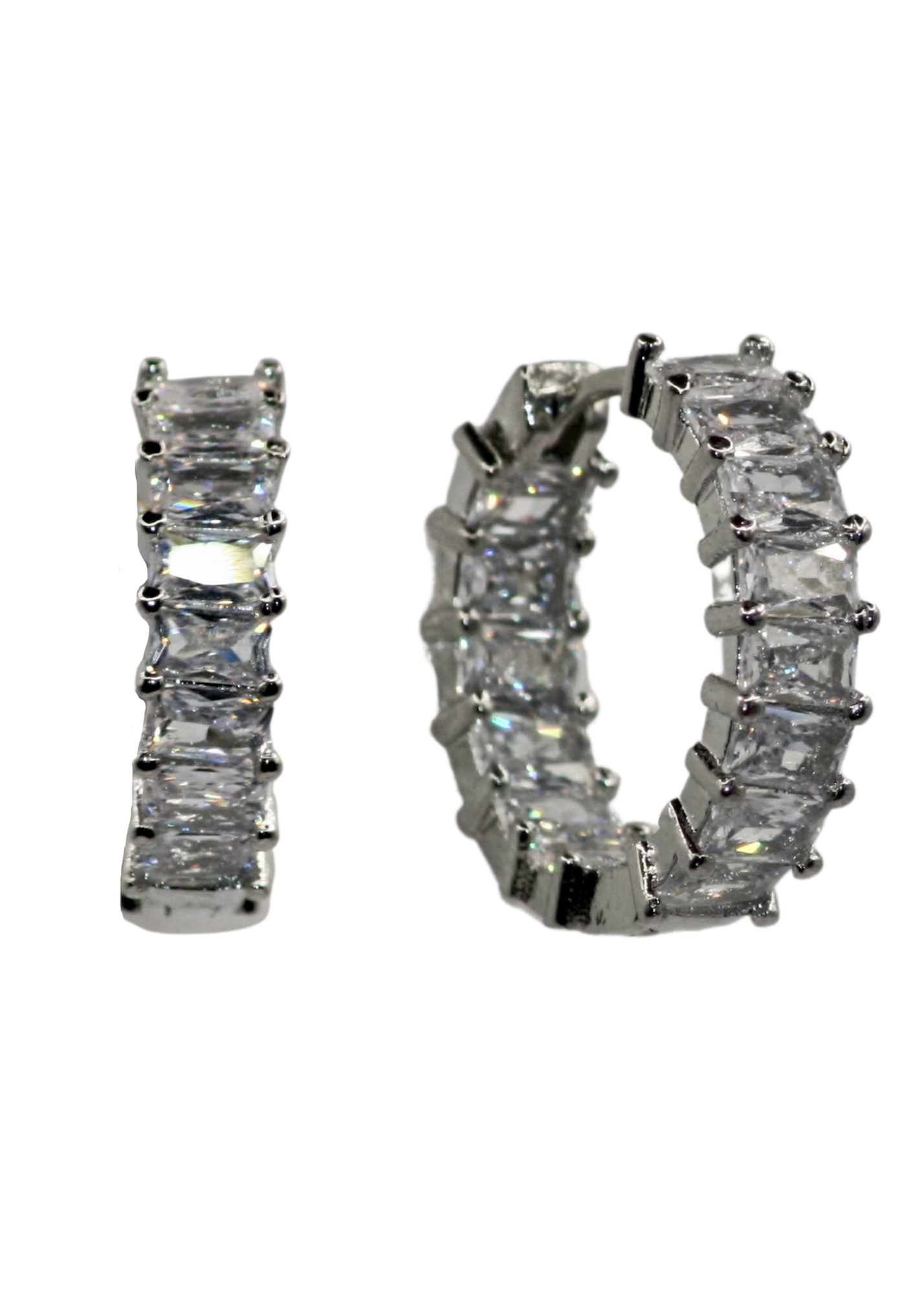 Anastasia Silver Hoop Earrings
