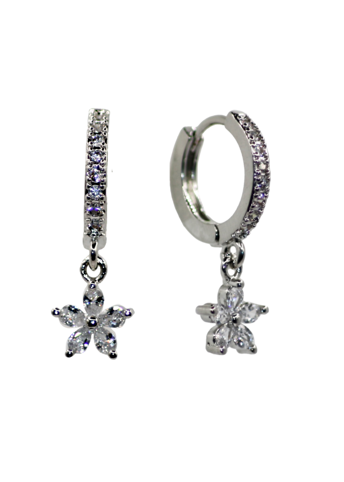 Ivy Silver Huggie Earrings