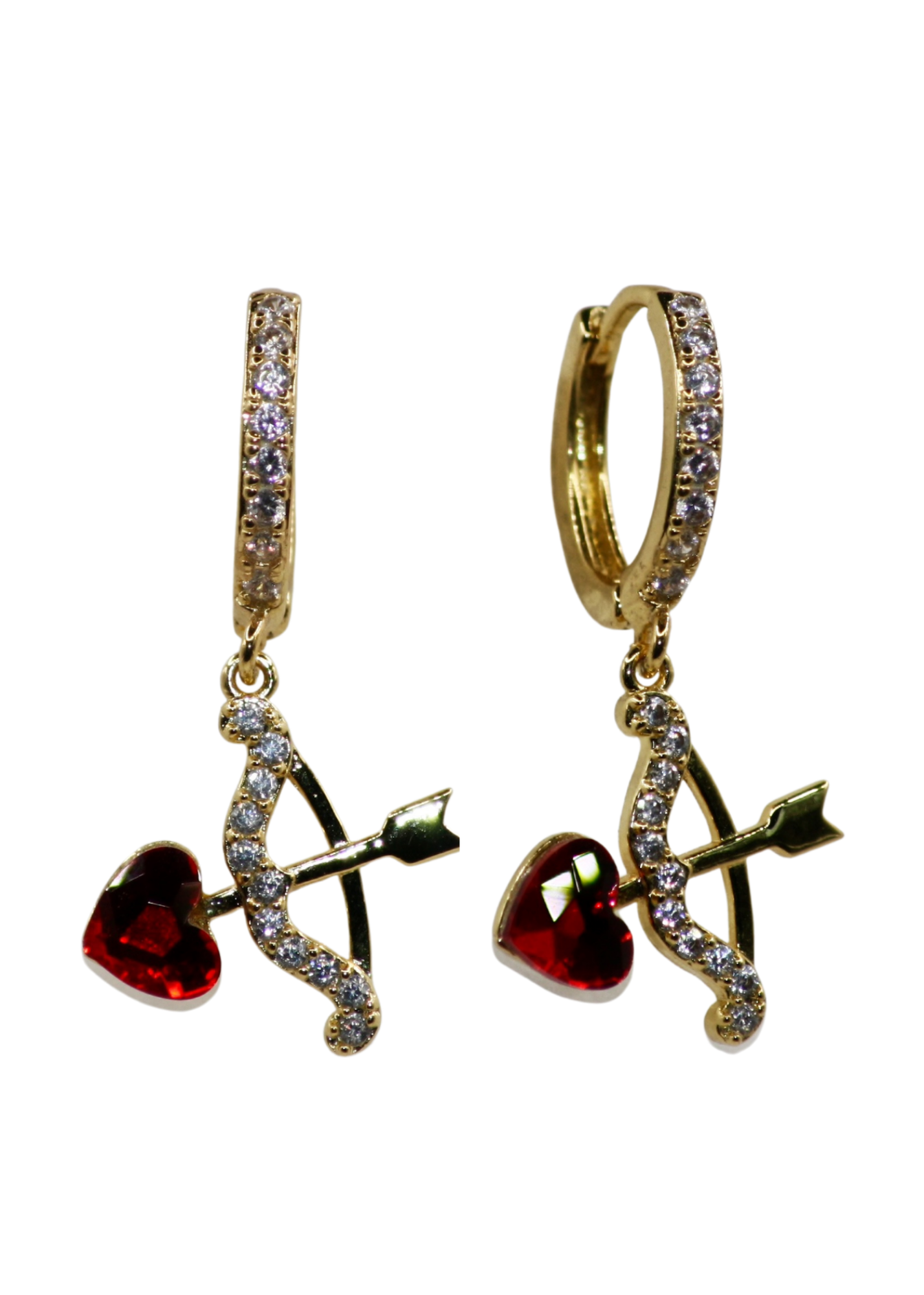 Cupids Bow Huggie Earrings