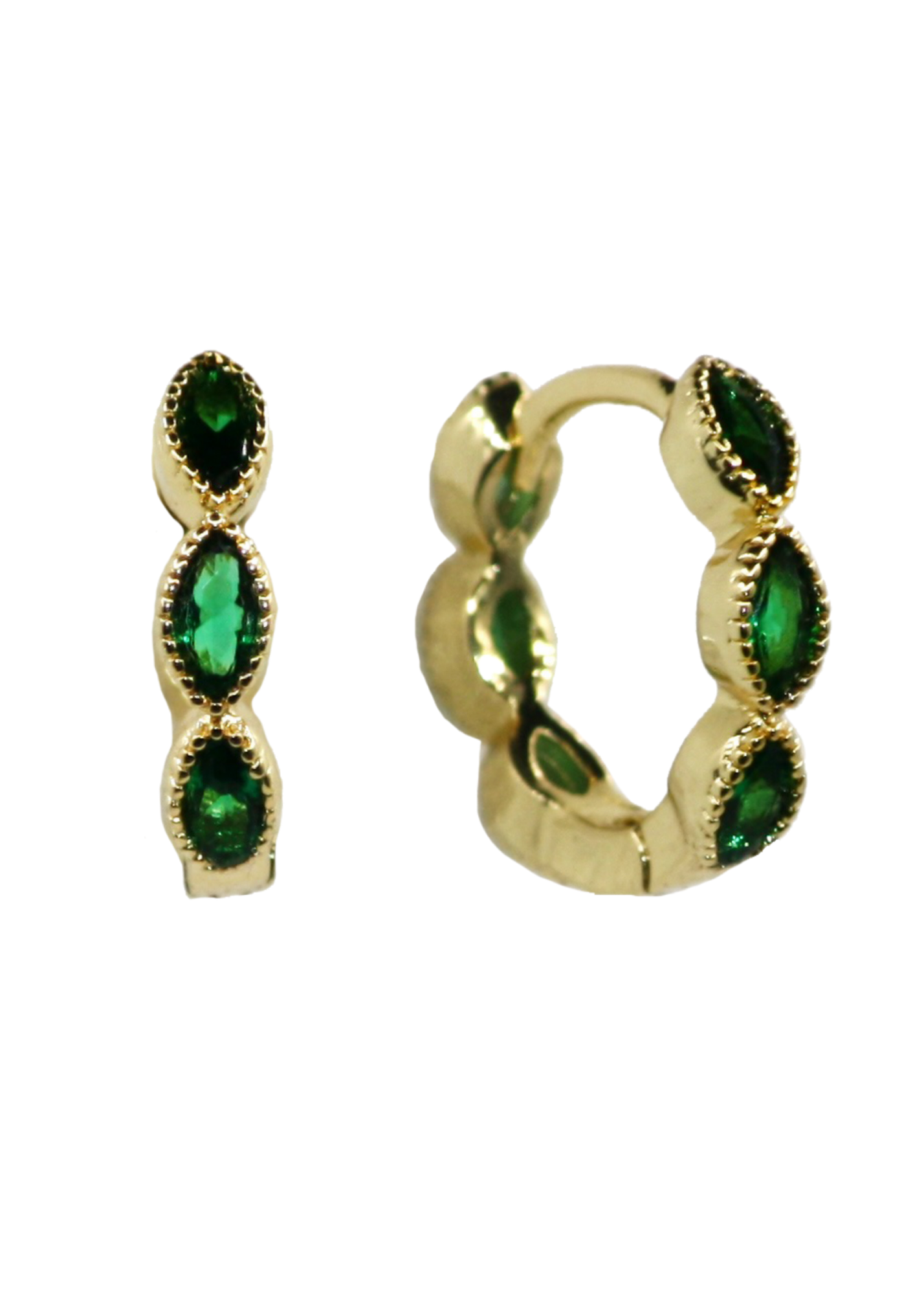 Diana Green Hoop Earrings