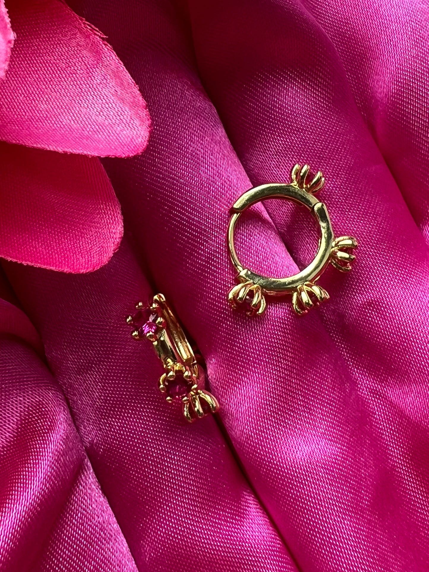 Chessa Pink Hoop Earrings