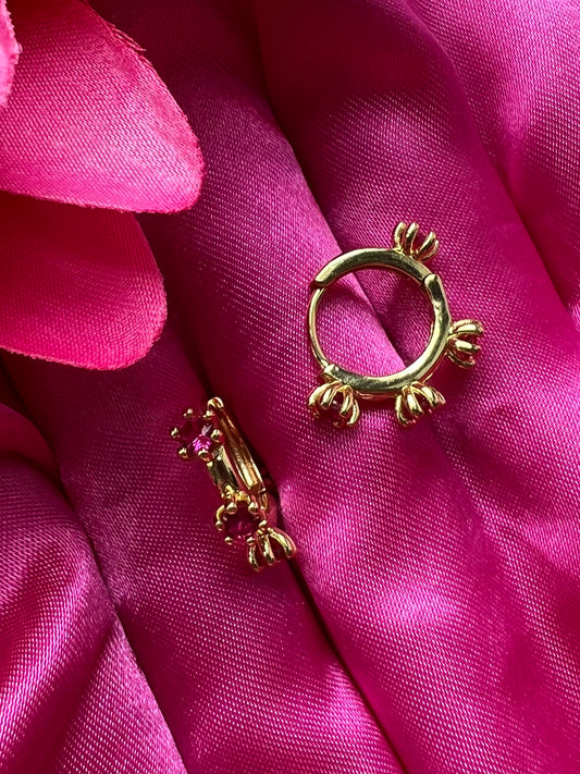 Chessa Pink Hoop Earrings