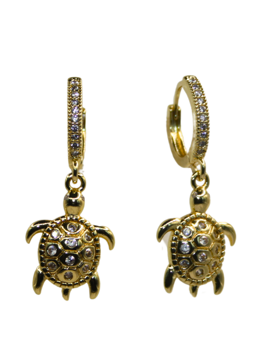 Turtle Huggie Earrings