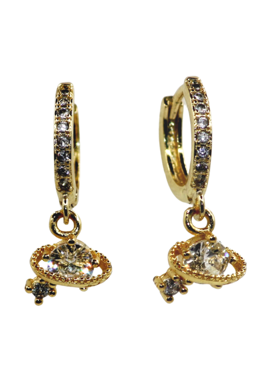 Saturn Huggie Earrings