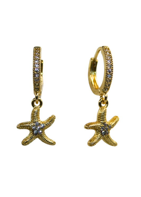 Starfish Huggie Earrings