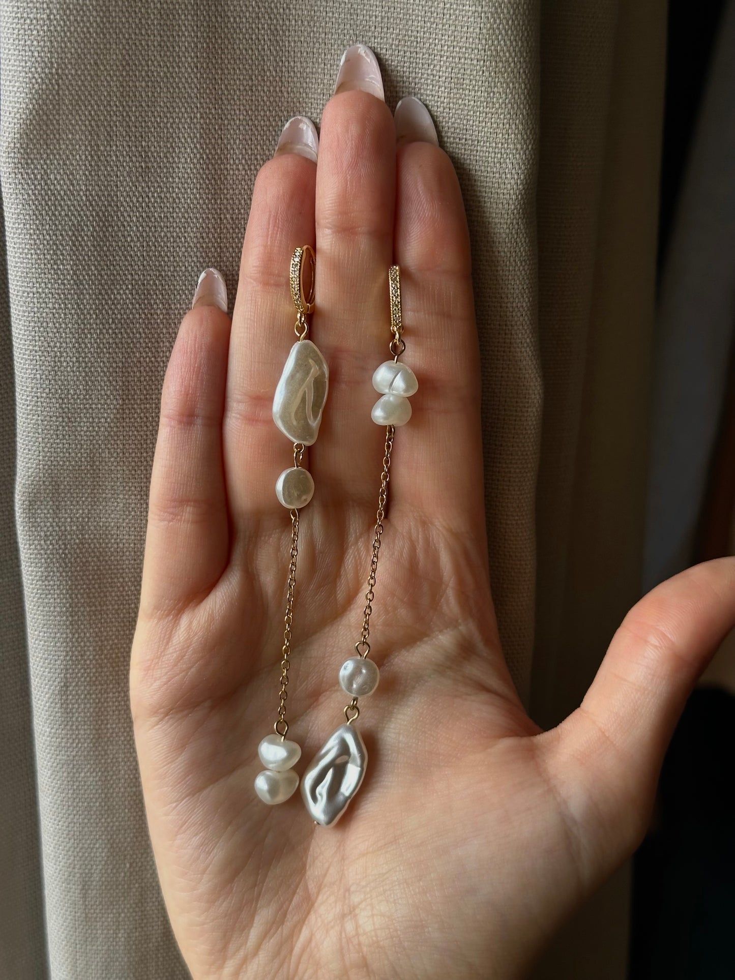 Agate Hoop Earrings