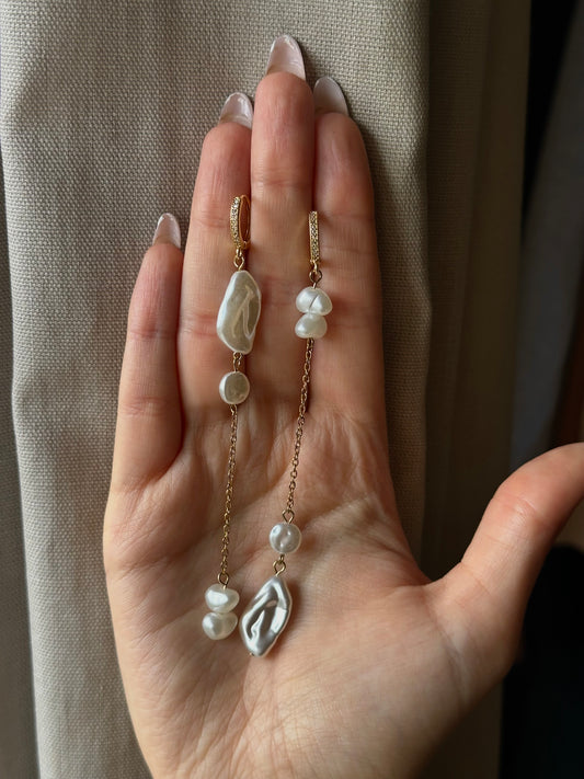 Agate Hoop Earrings