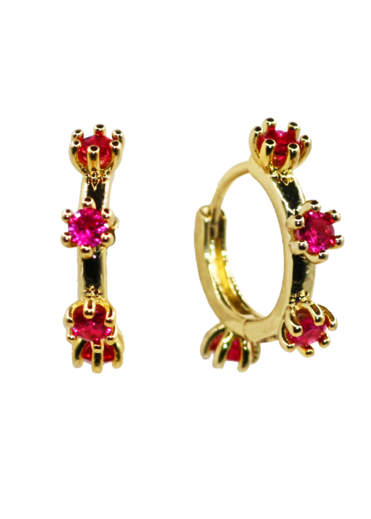 Chessa Pink Hoop Earrings