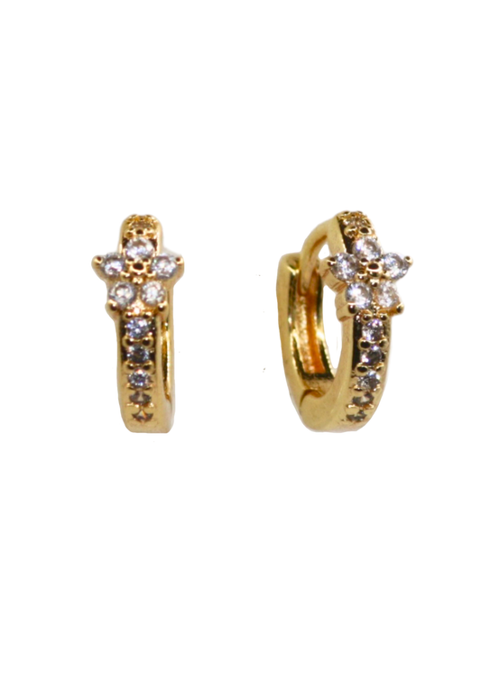 Pansy Hoop Earrings